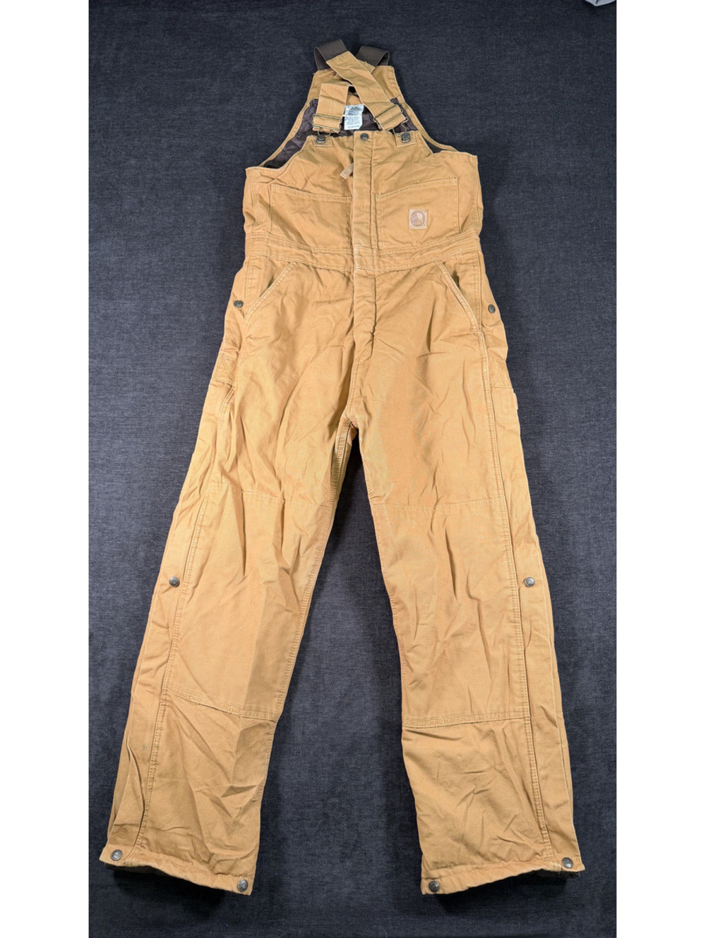 Carhartt Brown Workwear Insulated Bib Overalls Size Small Regular